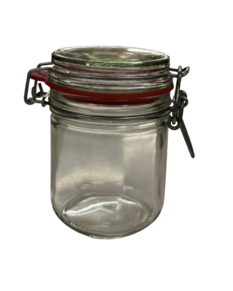 Drahtbügelglas 400 ml rund, mit Deckel und Dichtung